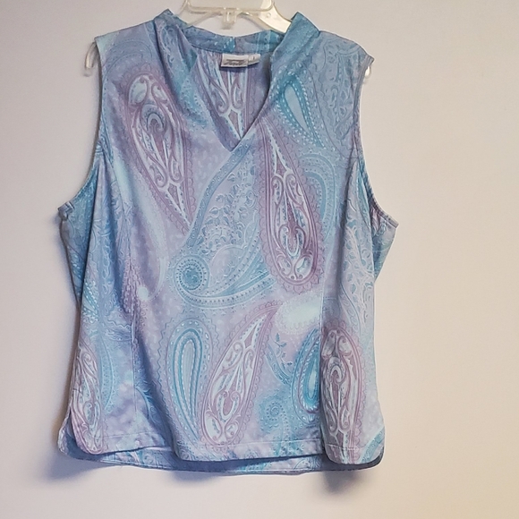 Vintage Tail  Blue and Purple Paisley Print 2 Pc. Golf Skort Set Large - Picture 2 of 9